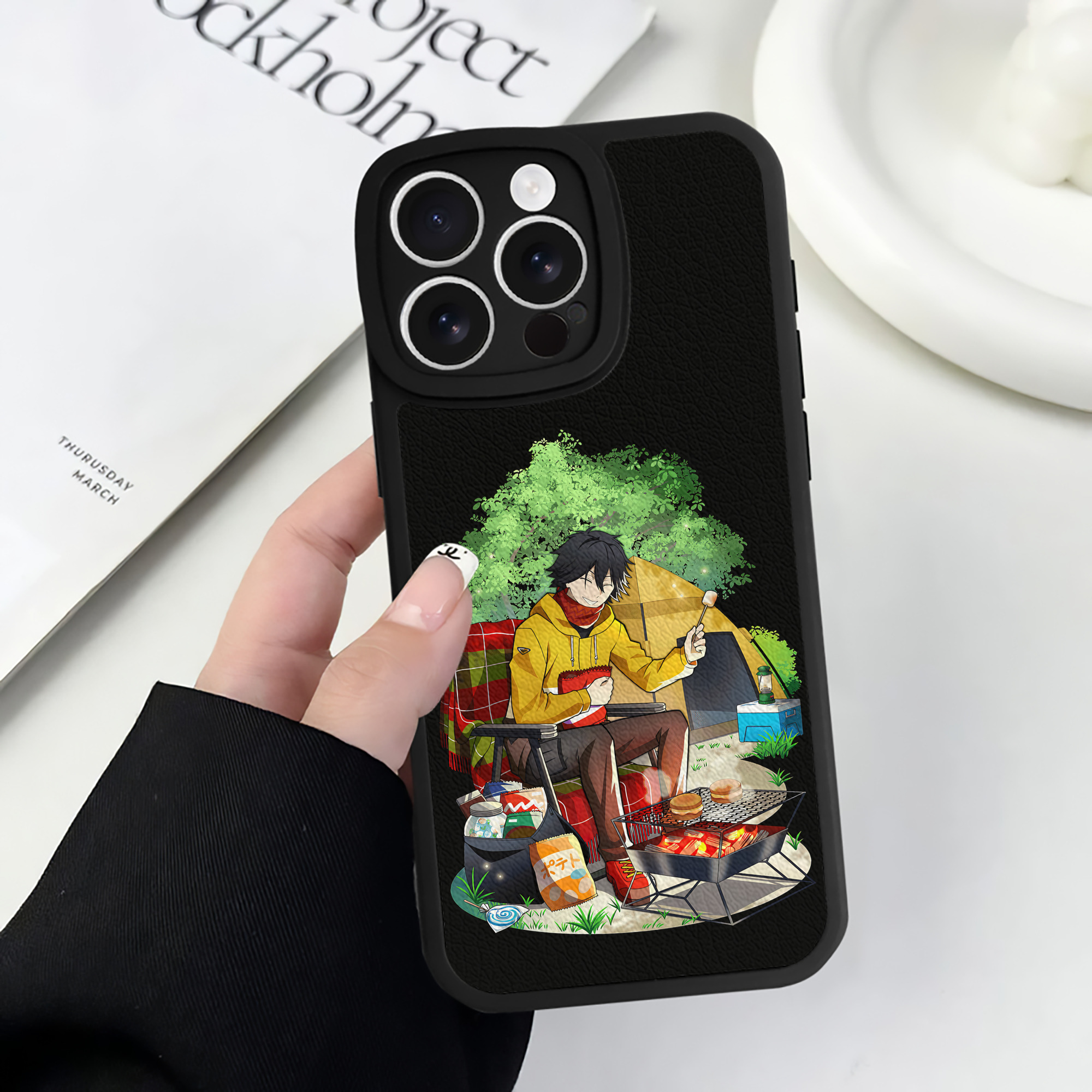 （画像用） 文豪ストレイドッグス Bungo Stray Dogs 【iPhone 16シリーズ対応】シリコンスマホケース（レザー調） 材質：シリコン